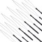 10 Pieces Hair Extension Loop Needle Threader Pulling Hook Tool and Bead Device Tool Black Loop Threader for Hair or Feather Extensions (Black)